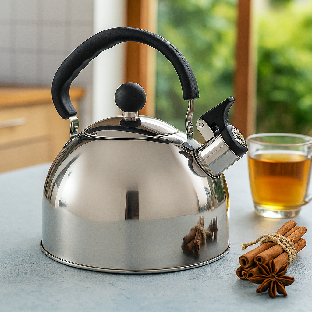 Чайник для плиты BasicSteel со свистком нержавеющая сталь/одинарное дно 2,5 л (28410949) - фото 5 Чайник для плиты BasicSteel со свистком нержавеющая сталь/одинарное дно 2,5 л (28410949) - фото 5