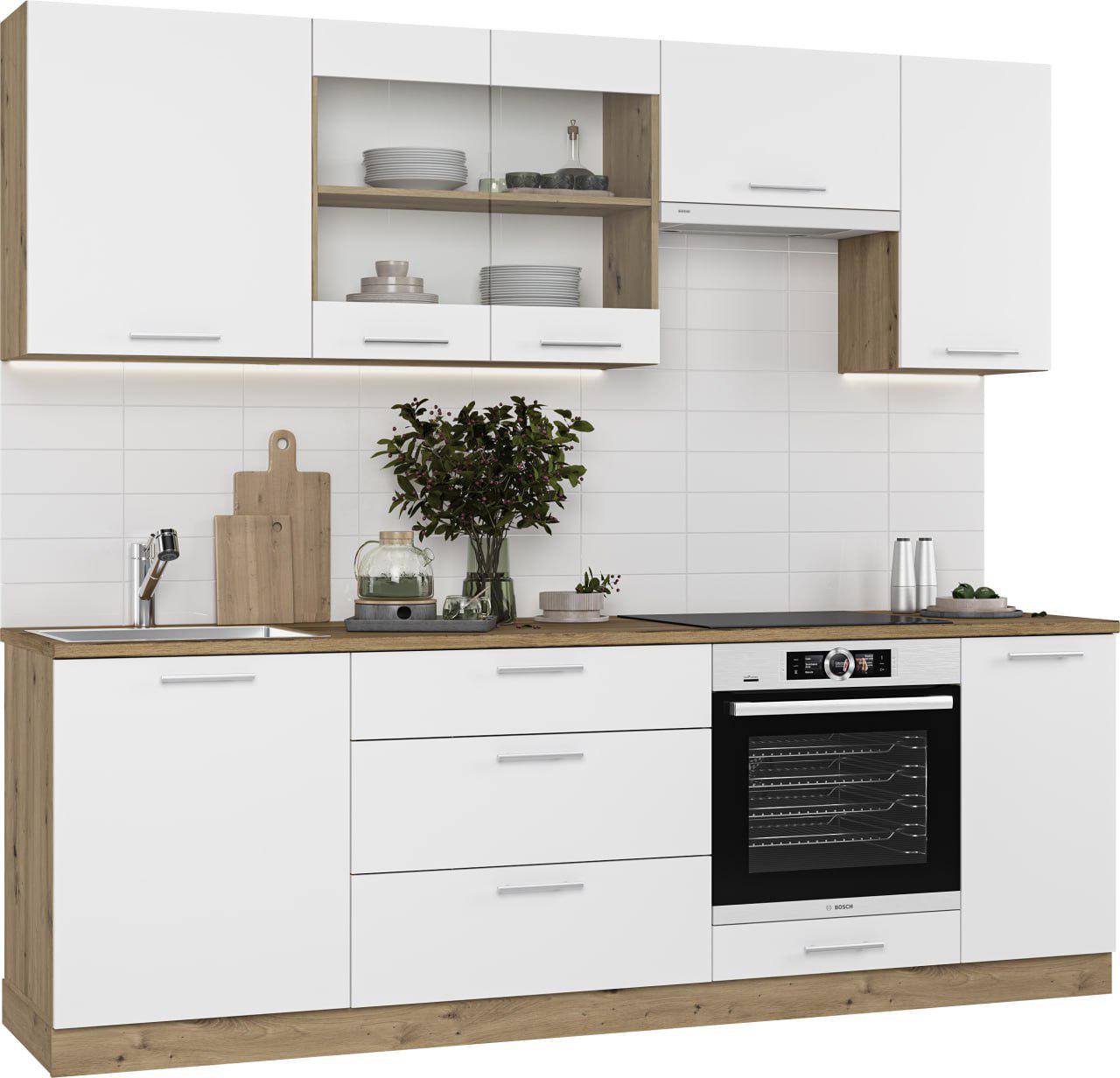 Кухня Win Мебель Селена со столешницей 2,4 м Дуб Артизан/Нимфея Альба (27730076) - фото 2 Кухня Win Мебель Селена со столешницей 2,4 м Дуб Артизан/Нимфея Альба (27730076) - фото 2