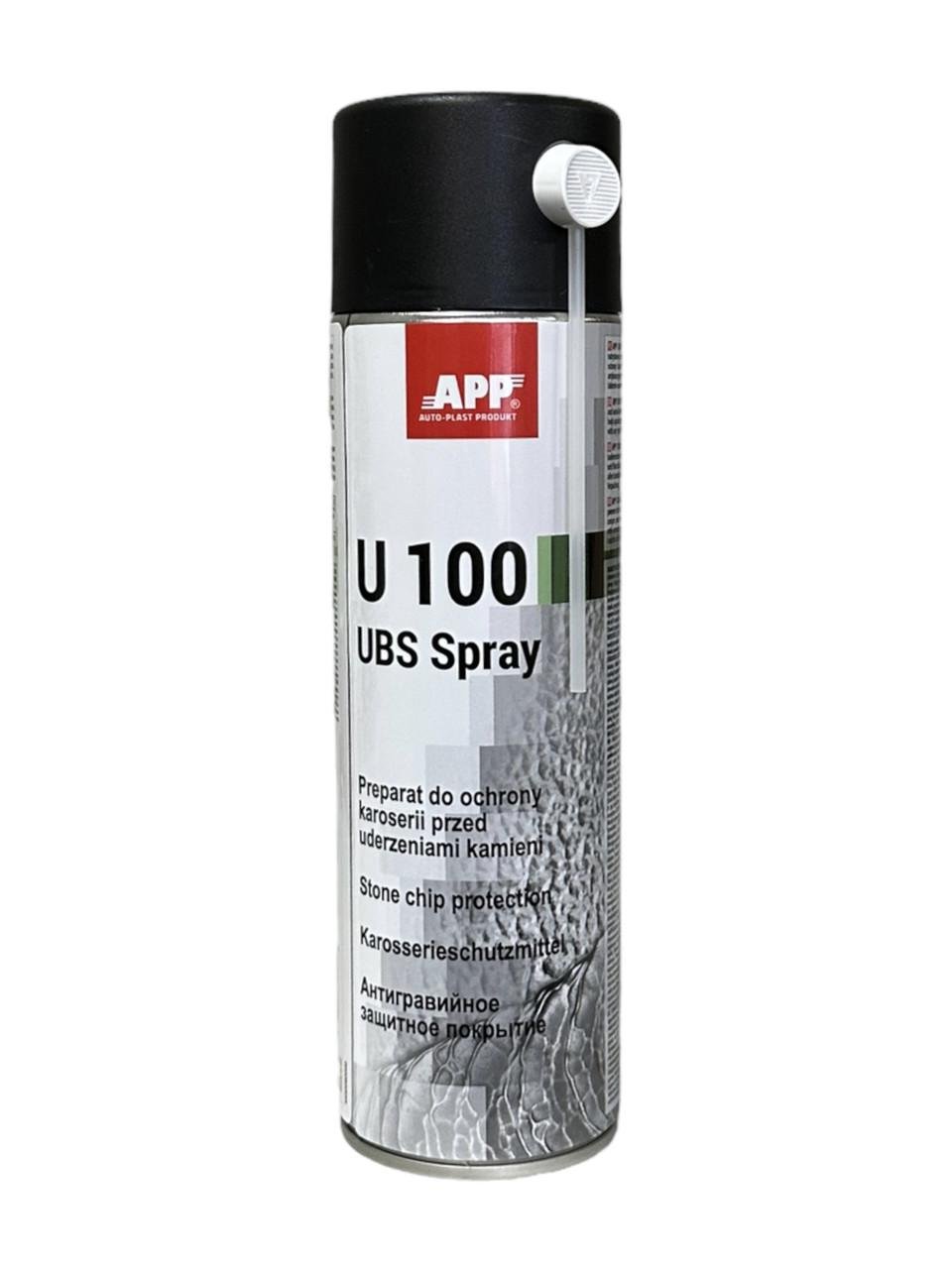 Антигравій у балончику APP U100 UBS Spray 500 мл Чорний