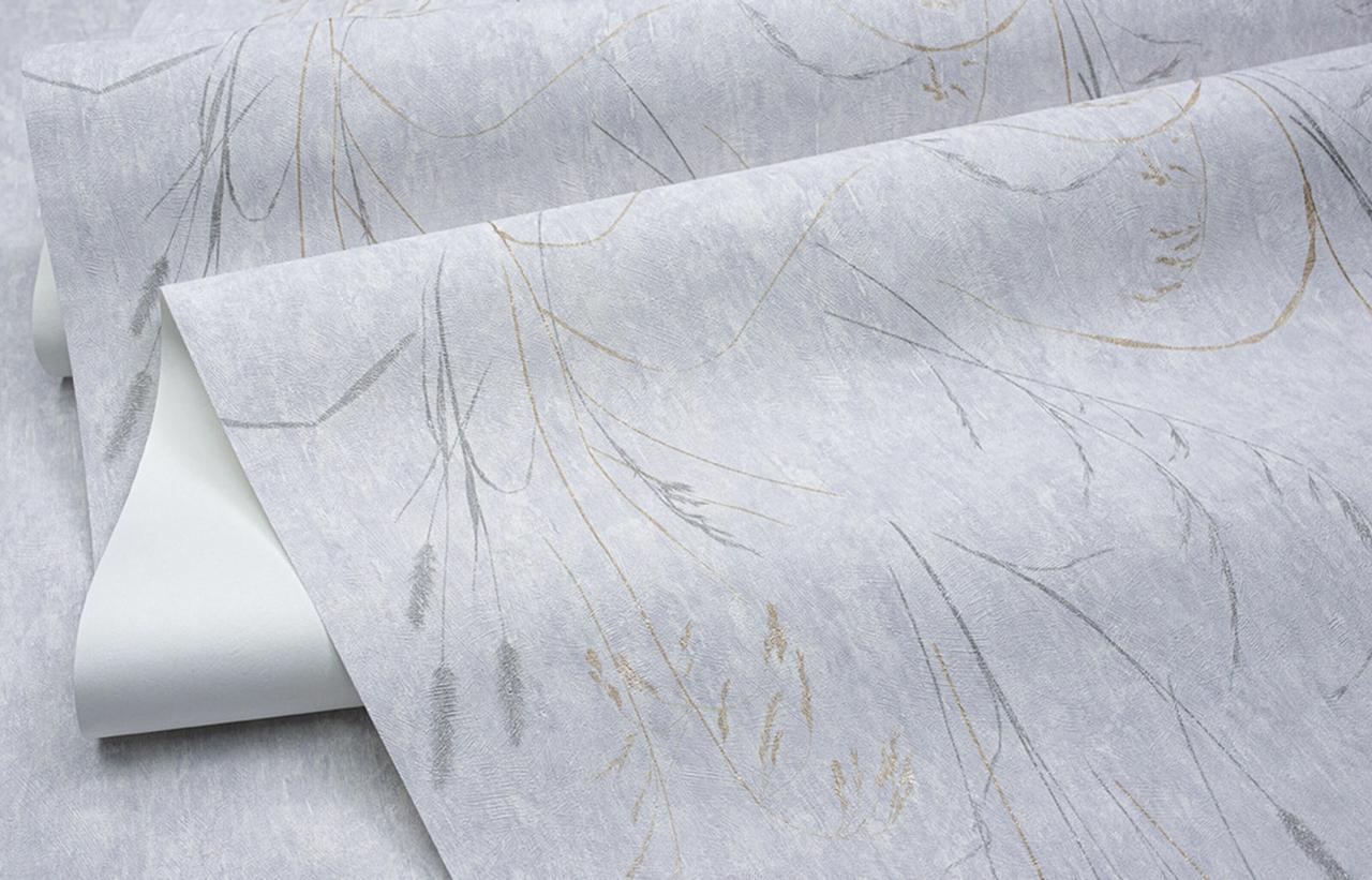 Обои флизелиновые SINTRA Grassland 533222 декор винил горячего тиснения 1,06х10,05 м Серый