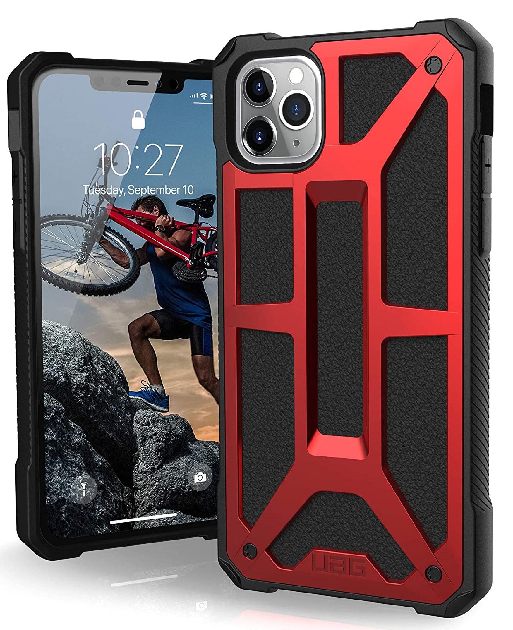 Чохол мілітарі протиударний UAG Monarch 111721119494 для Iphone 11 Pro Max 6.5" Crimson - фото 9