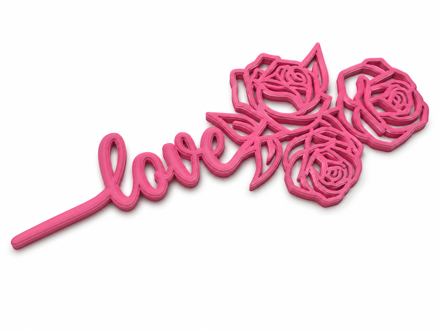 Валентинка-роза Valentine Rose of Love 15 см 3D-печать