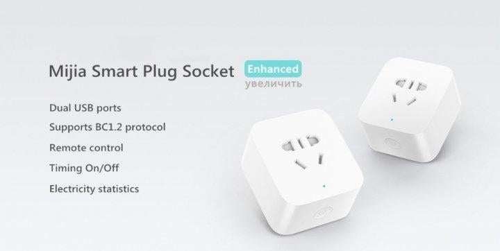 Розетка умная Mijia Smart Somart Socket Enhanced Wifi ZNC203CM - фото 2