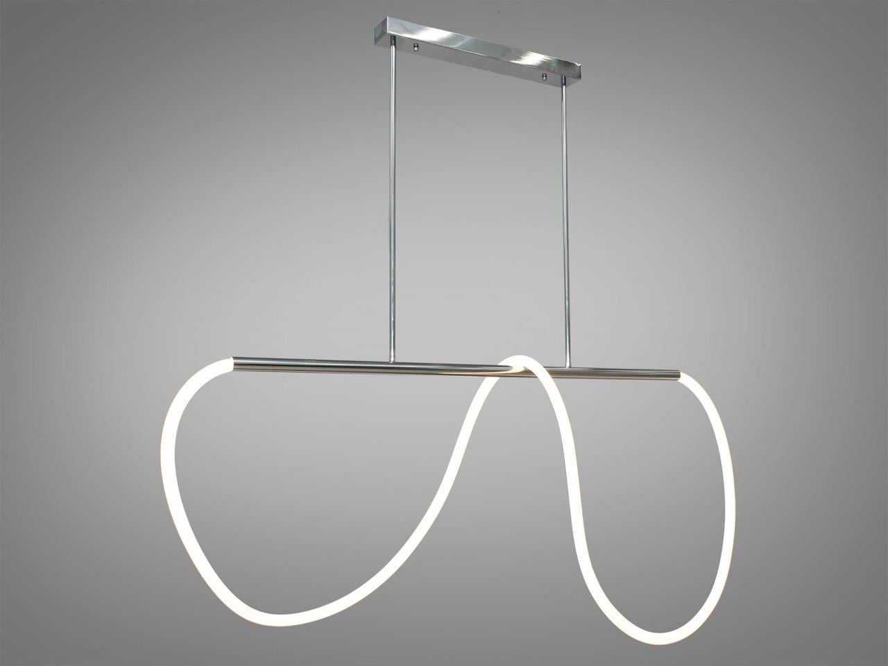 Люстра LED SY9752-L1200CH-LS серии Роуплайт 32W на 4,5 м2 Серебристая (1984255053)