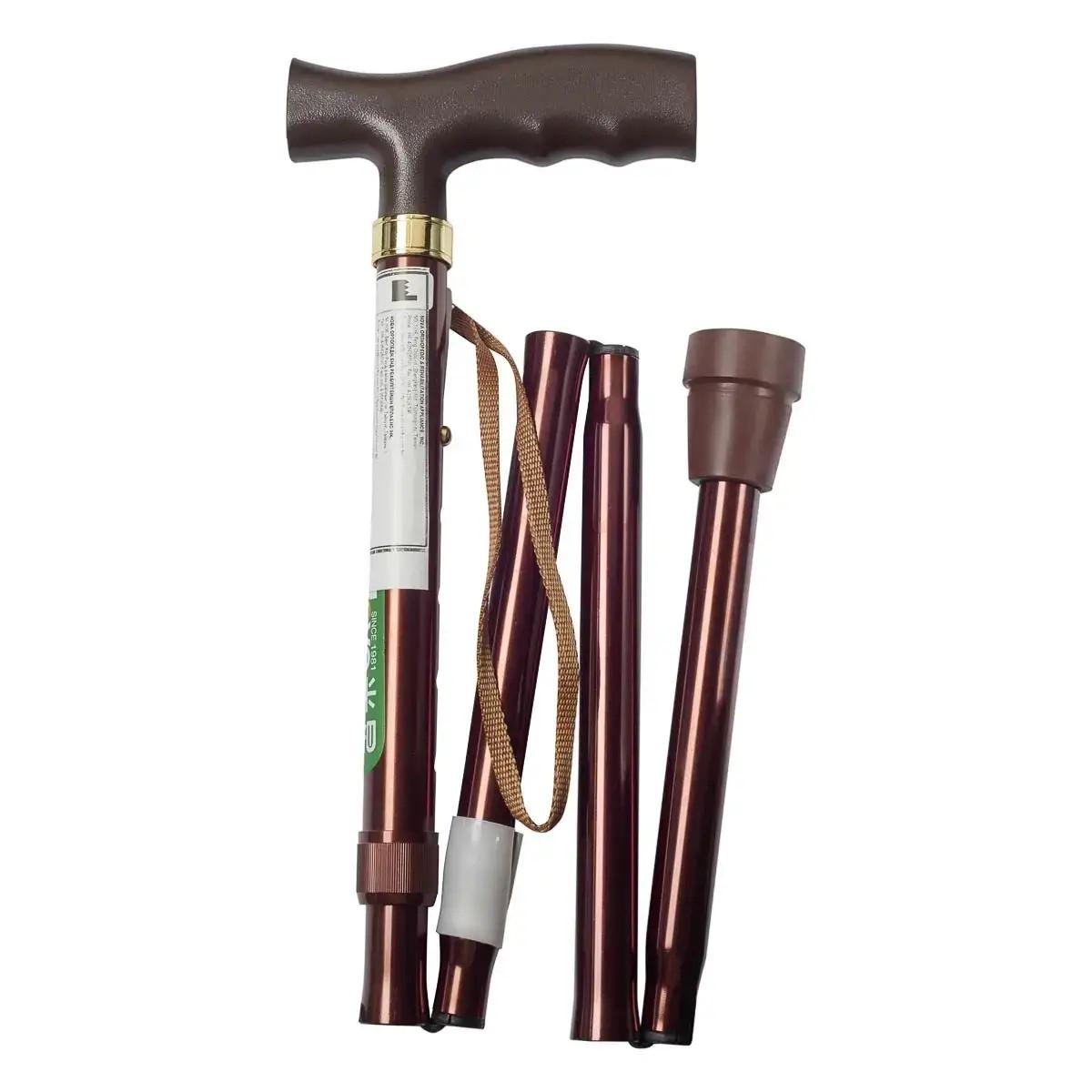 Трость складная алюминиевая с Т-образной ручкой с регулировкой по высоте Nova B3050 /В001 Бронзовый - фото 2 Трость складная алюминиевая с Т-образной ручкой с регулировкой по высоте Nova B3050 /В001 Бронзовый - фото 2