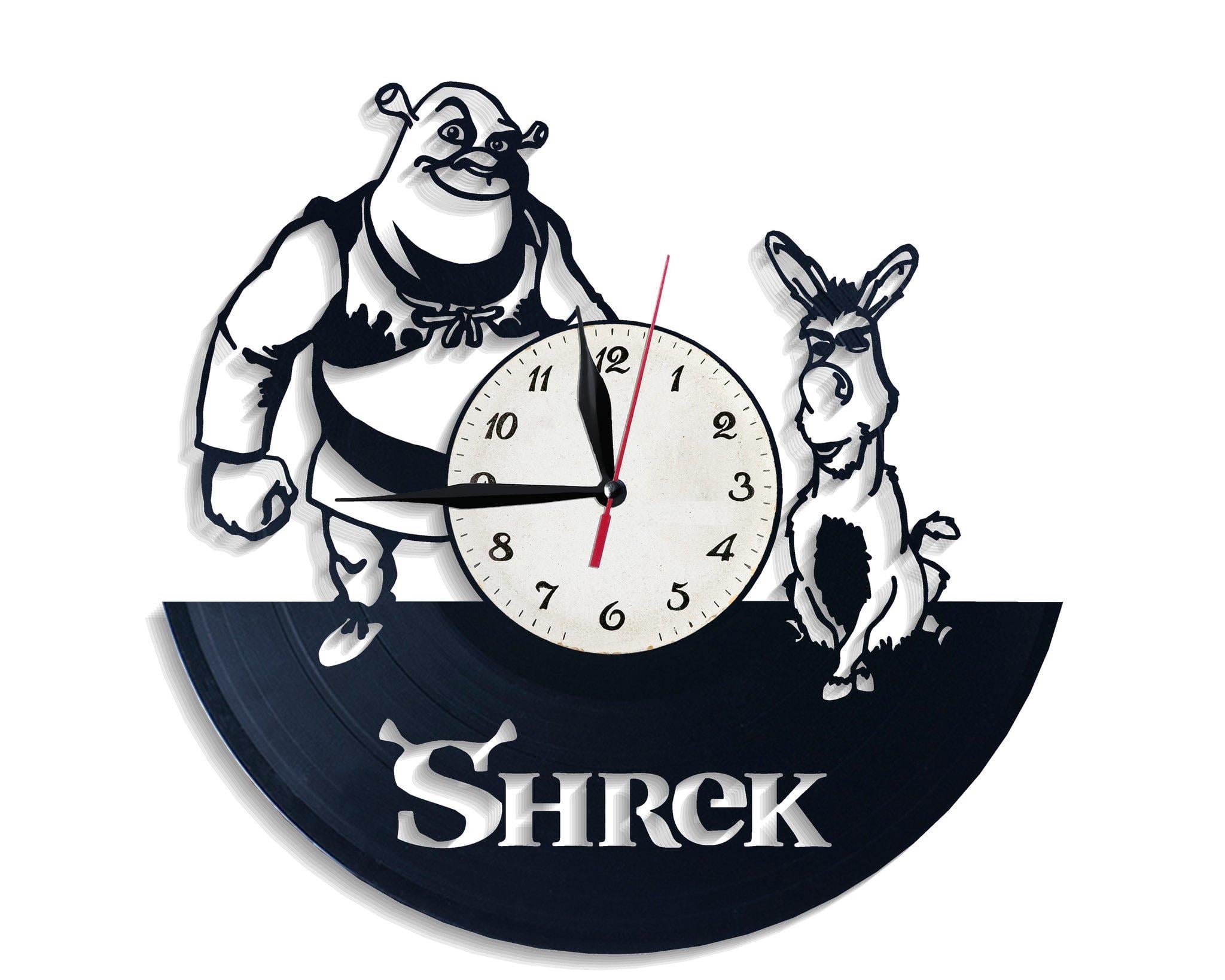 Часы настенные Шрек 2827 из виниловой пластинки