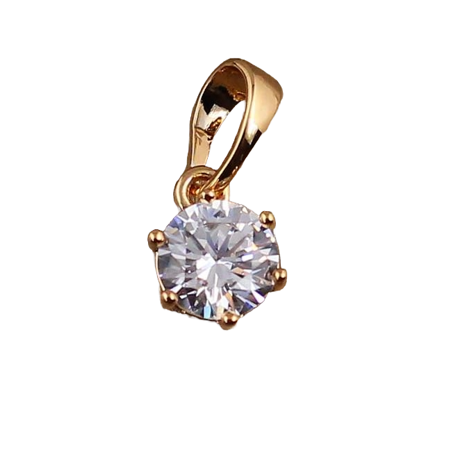 Кулон Xuping Jewelry Білий камінь на шість кріплень 8 мм Золотистий (2629121993)