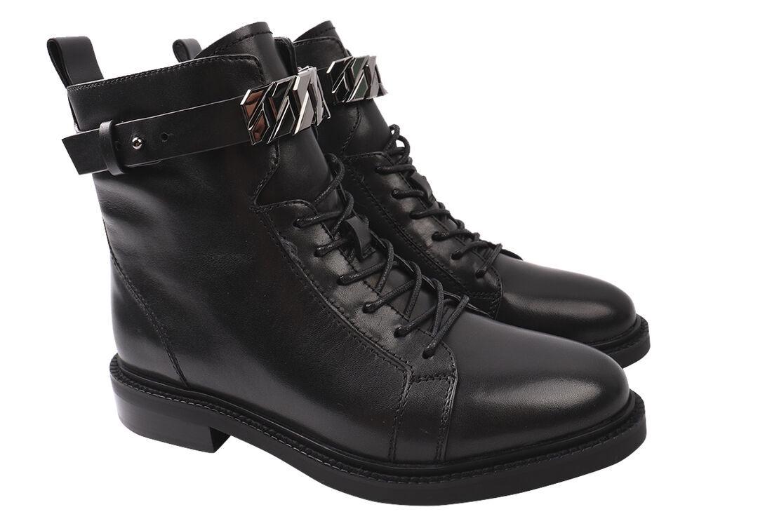 Ботинки женские Basconi из кожи высокие р. 40 Черный (727-9/20DHC)