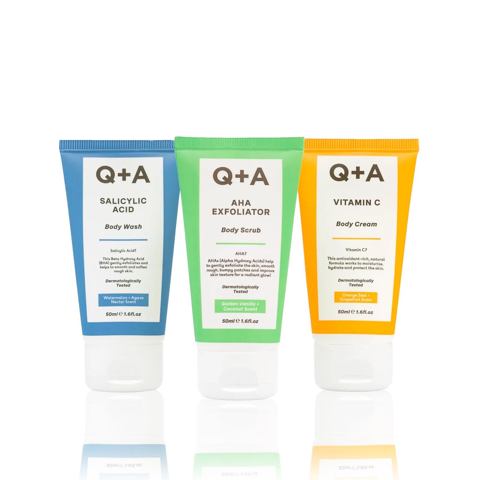 Подарунковий набір для тіла Q+A Bodycare Heroes Gift Set 3 х 50 мл (23319544)