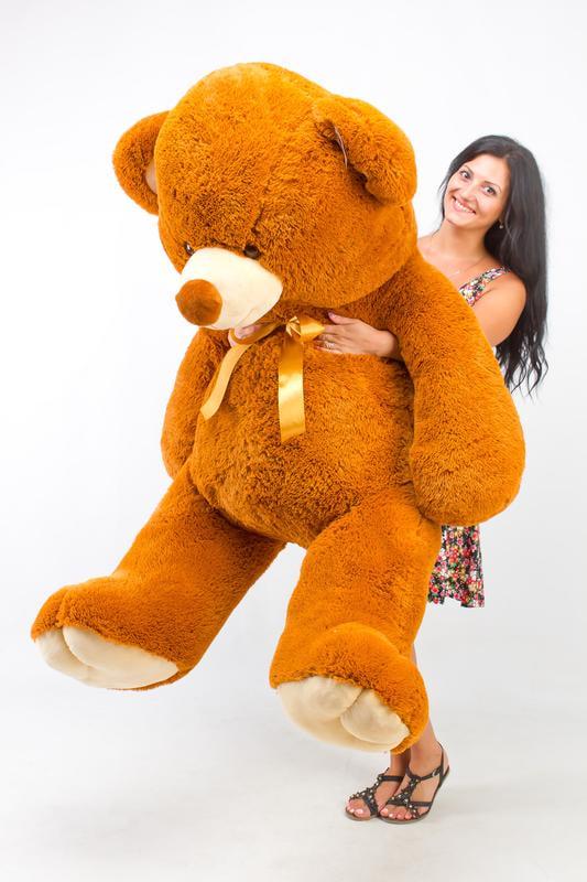 М'яка іграшка Великий ведмідь плюш/синтепон/холофайбер 200 см Коричневий (10951098)