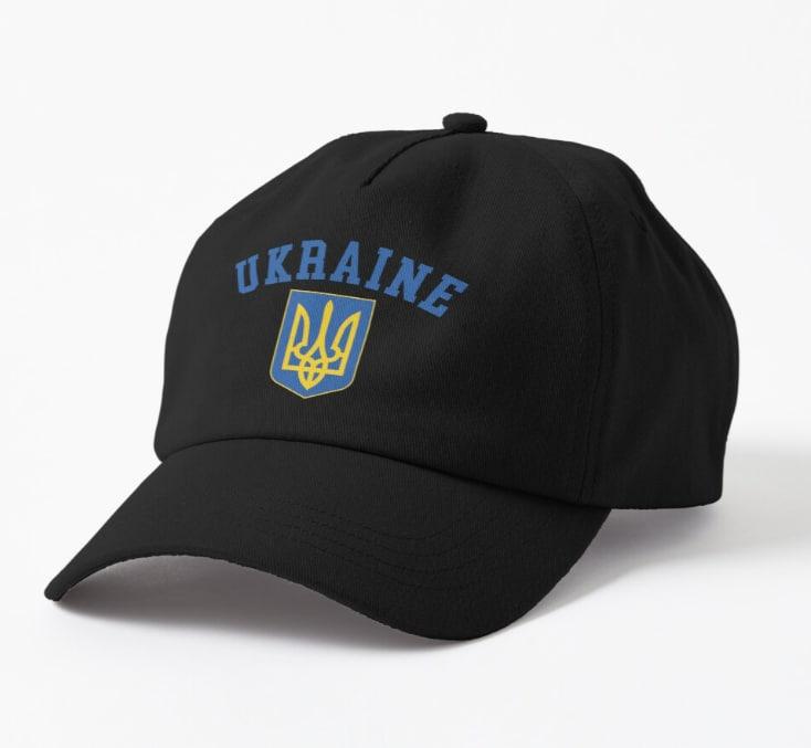 Кепка унисекс Malfini с патриотическим принтом Герб Украины Черный (УКР24К-1613446561)