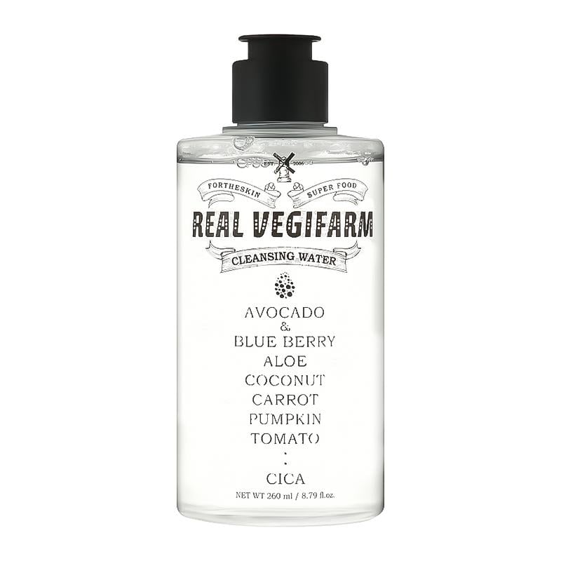Жидкость для снятия макияжа Fortheskin Super Food Real Vegifarm Cleansing Water 260 мл (8809598150652)