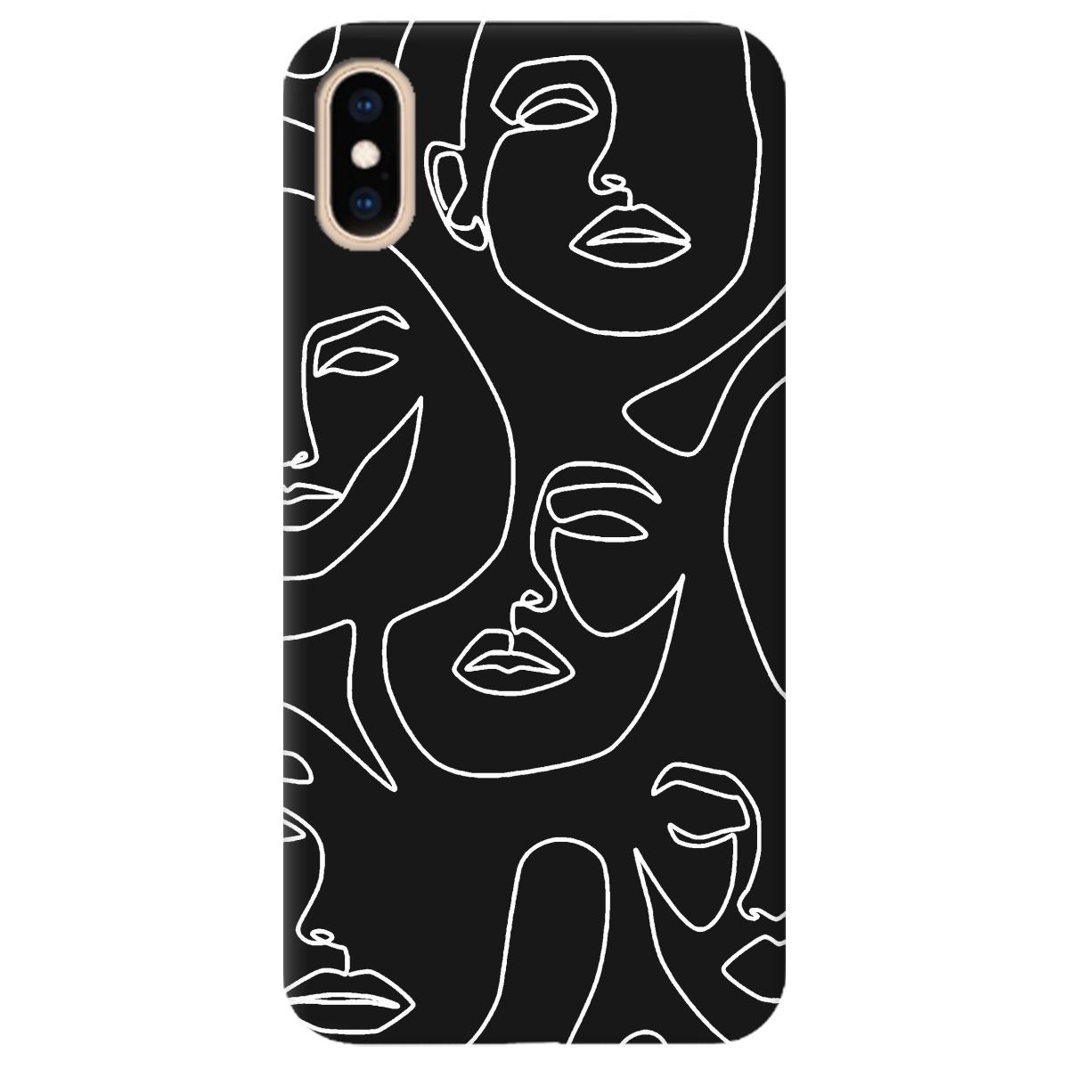 Силиконовый чехол Zorrov для Apple iPhone XS - Faces (11170050251112528)