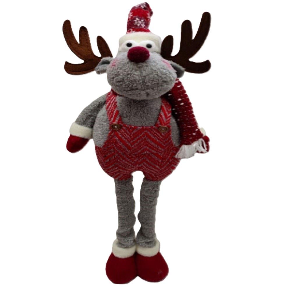 Фигура декоративная Магическо-новогодняя M17285-B Deer в новогоднем наряде и ногами телескоп 46-78 см (608016)