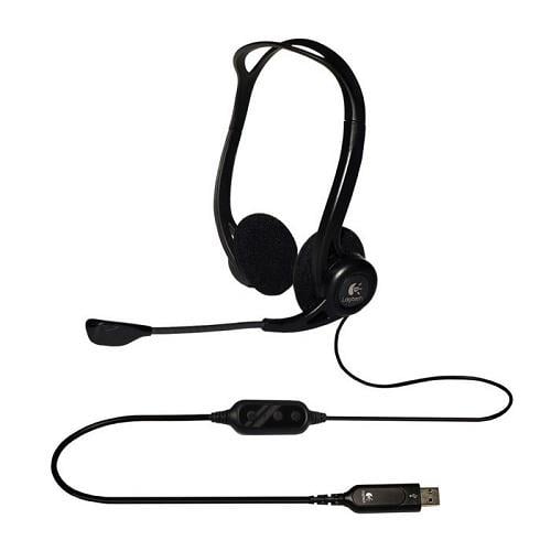 Наушники Logitech 981-000100 с микрофоном 2.4 м Черный (569229)