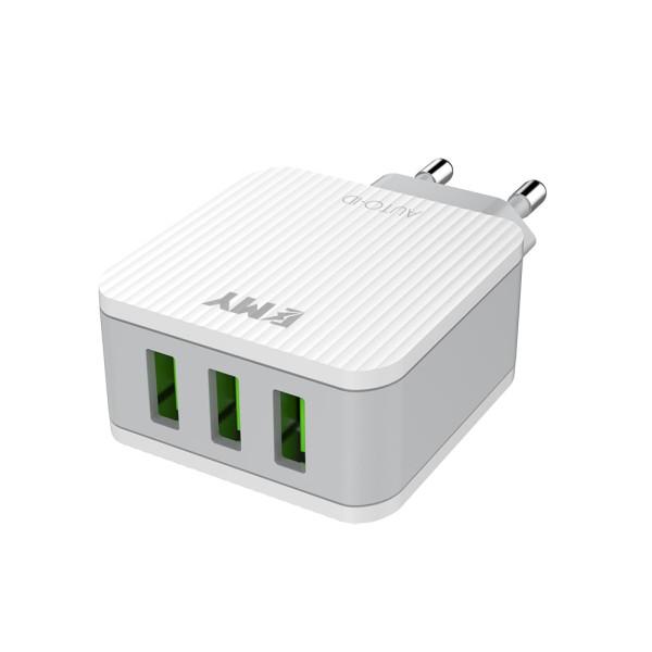 Зарядное устройство с кабелем для Iphone 110-240V MY-A303 3xUSB 5V/15W White (DR012395)