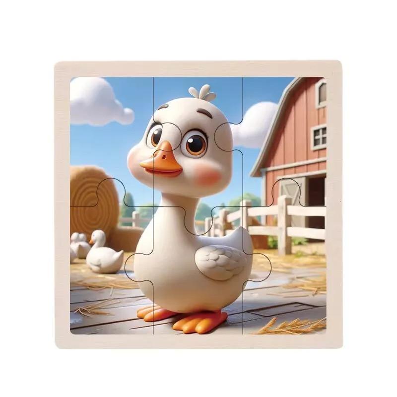 Пазл-вкладиш дерев'яний дитячий Качка MD 1509-4 6 ел. (RLT52702)