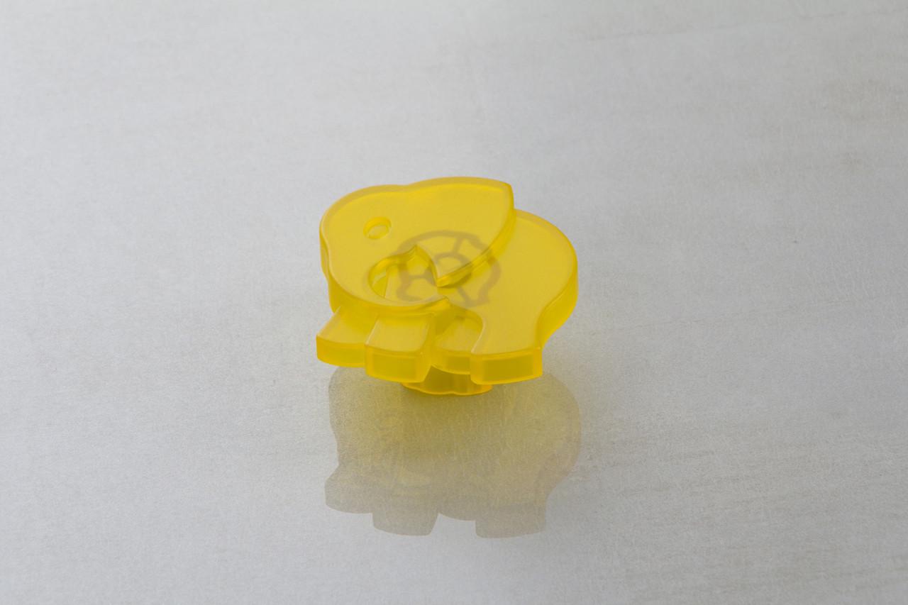 Мебельная ручка Poliplast Слоник РП-17 Прозрачный желтый (16104)