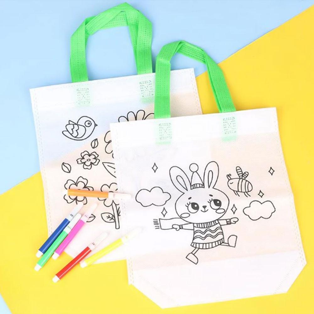 Сумка-розмальовка Кролик з шістьма фломастерами 22x25 см (OK0099_1) - фото 3 Сумка-розмальовка Кролик з шістьма фломастерами 22x25 см (OK0099_1) - фото 3