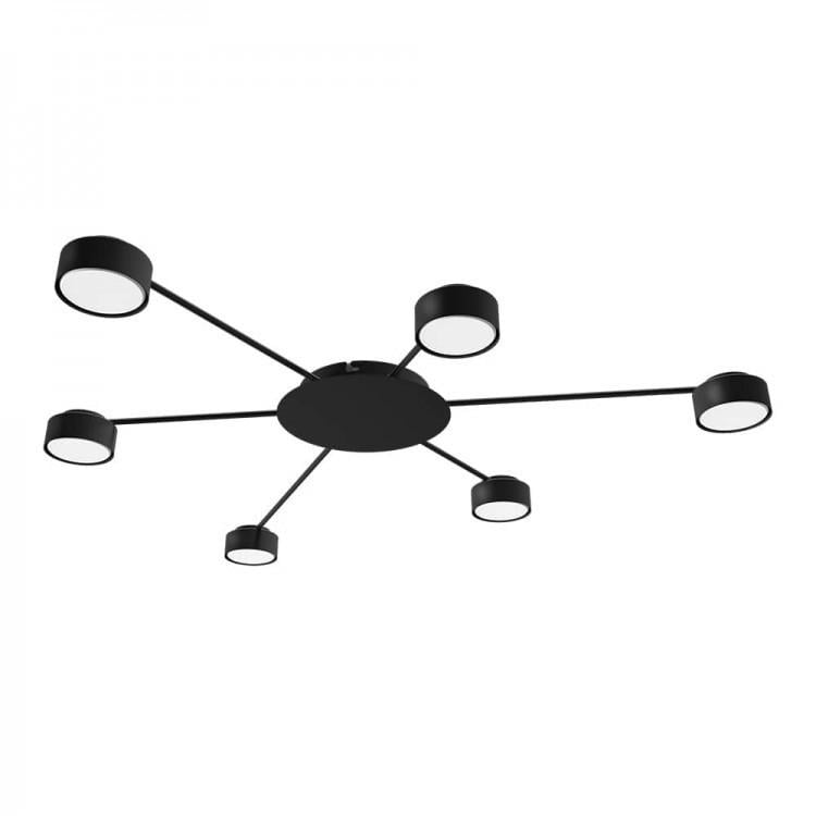 Люстра постельная в спальню гостиную Ledcoin ML471-6 Black (iz17258)