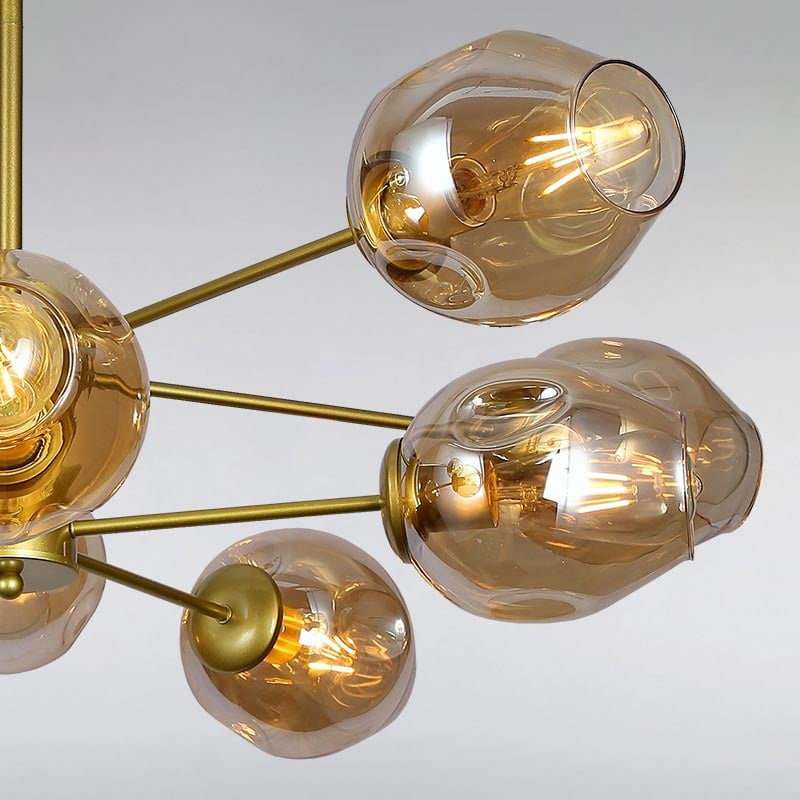 Люстра підвісна Light House LS-15178-10 GD + BR Молекула Золото - фото 2 Люстра підвісна Light House LS-15178-10 GD + BR Молекула Золото - фото 2