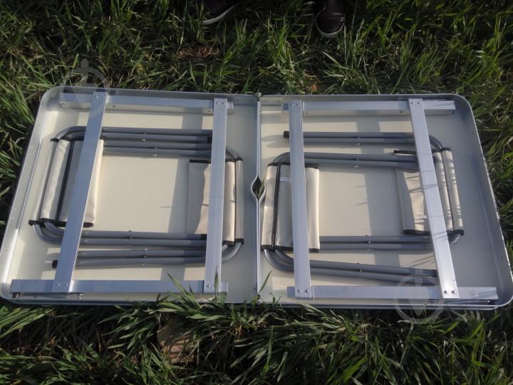 Стол для пикника Усиленный раскладной со стульями 4life 120х60х55/60/70 см (3 режима высоты) Коричневый - фото 3 Стол для пикника Усиленный раскладной со стульями 4life 120х60х55/60/70 см (3 режима высоты) Коричневый - фото 3