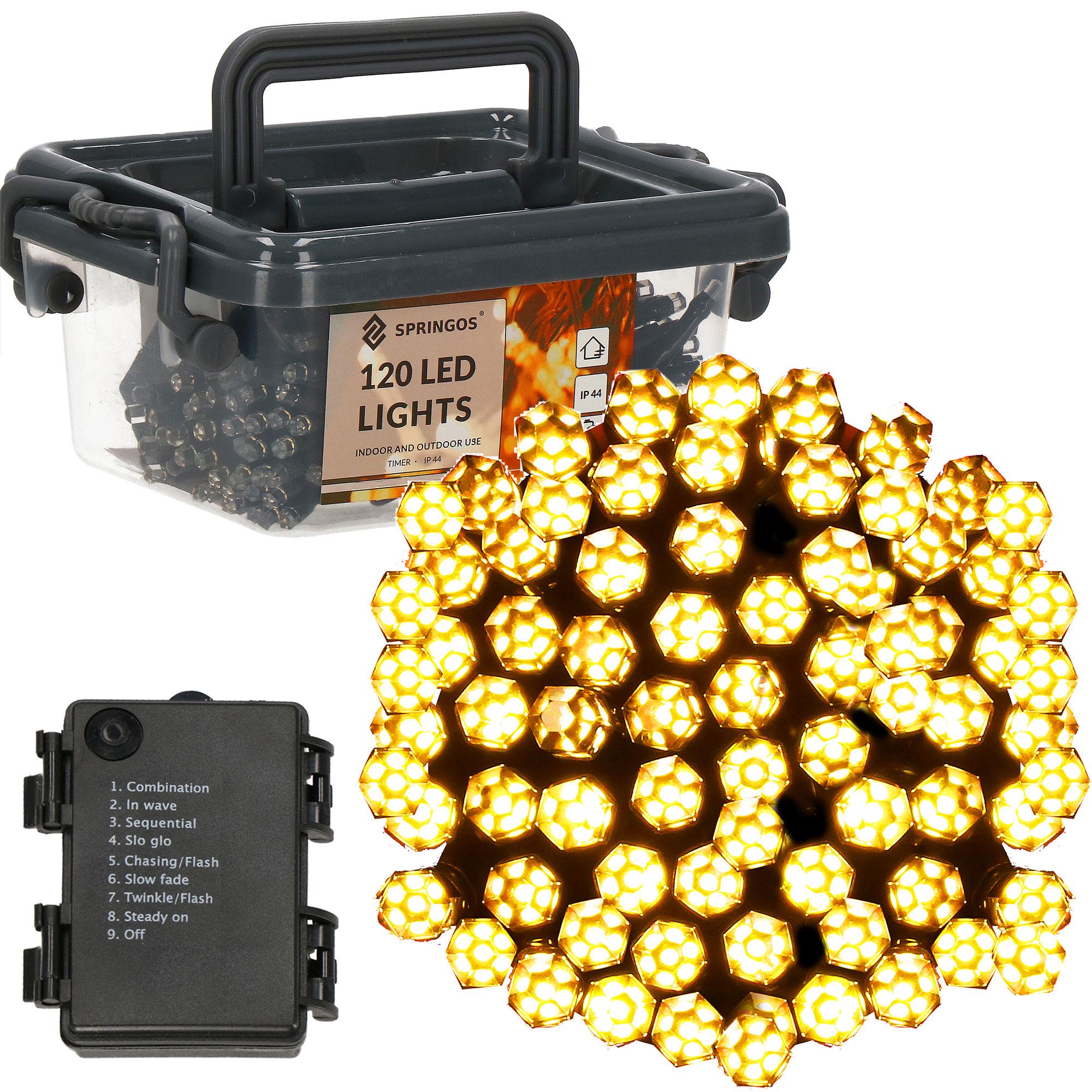 Гірлянда на батарейках Springos 120 LED 9 м Warm white (CL0174) - фото 2 Гірлянда на батарейках Springos 120 LED 9 м Warm white (CL0174) - фото 2