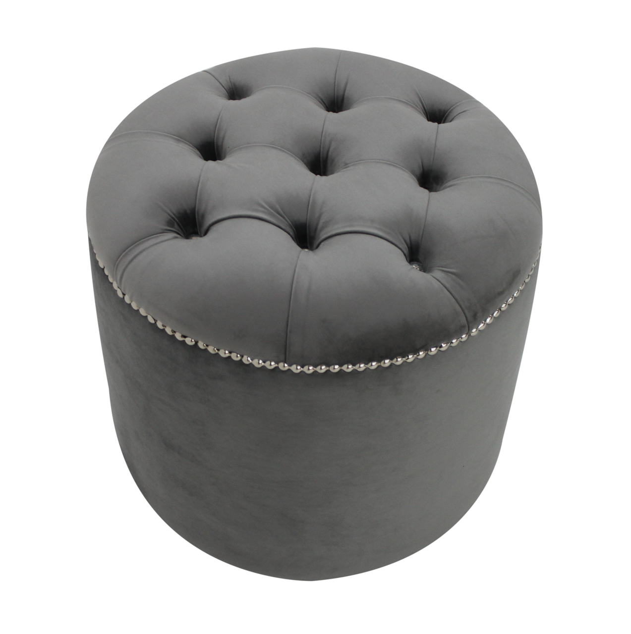 Пуф MeBelle Morrison велюр 50x50x45 см Графитовый (0112)