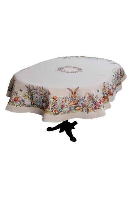 Скатерть гобеленовая овальная Прованс Соцветие 136х240 см (44108)