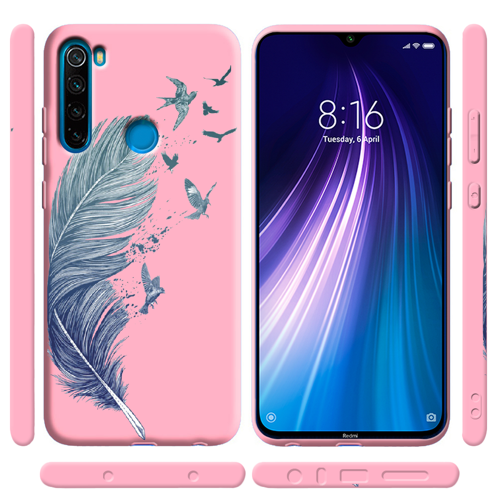 Чехол Boxface Xiaomi Redmi Note 8 Feather Розовый силикон (38214-cc38-38684) - фото 2