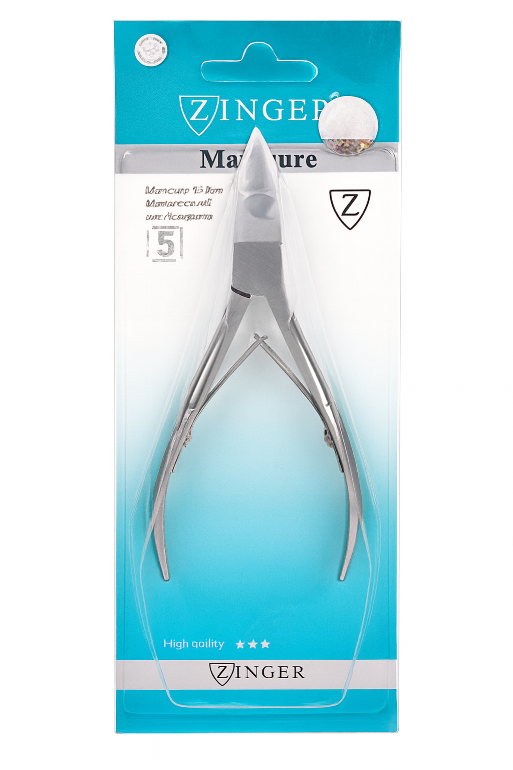 Кусачки для маникюра Zinger WL-588 12 см Серебристый (32534498)