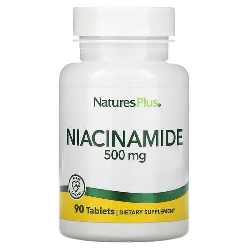 Ниацин B-3 NaturesPlus Niacinamide 500 мг 90 табл. (NAP-01890)