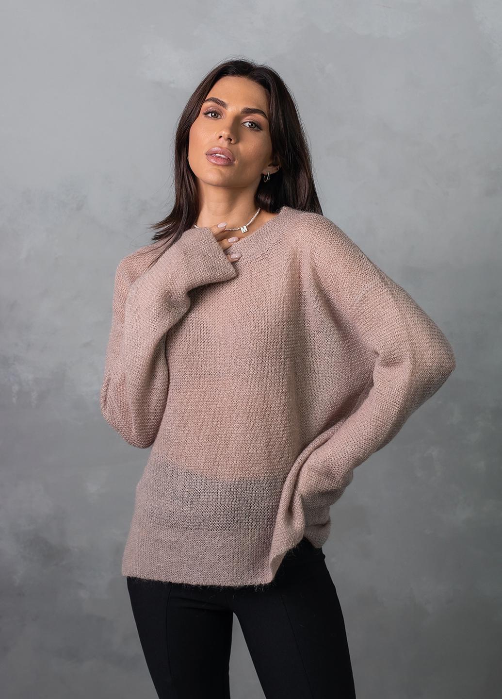 Джемпер женский мохеровый М Бежевый (Viviami 0144 Бежевий)