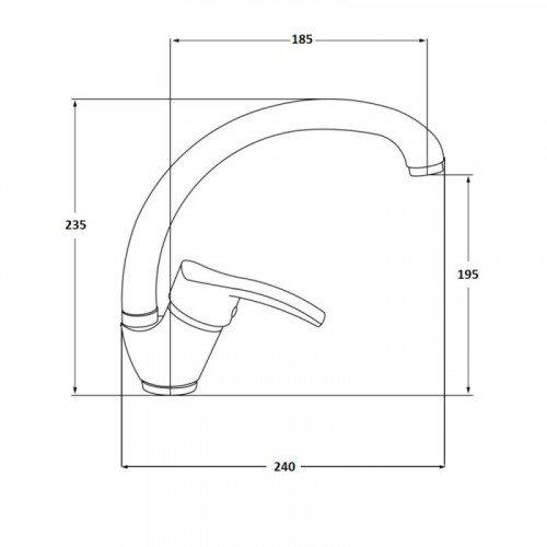 Змішувач для кухні GF CRM S-03-008F - фото 2 Змішувач для кухні GF CRM S-03-008F - фото 2