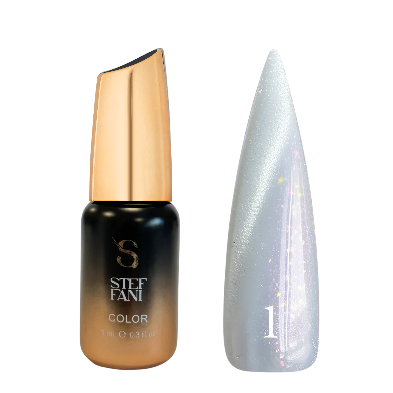 Гель-лак для нігтів Steffani Cat Eye Euphoria 9 мл 01 Сріблястий (13354721)