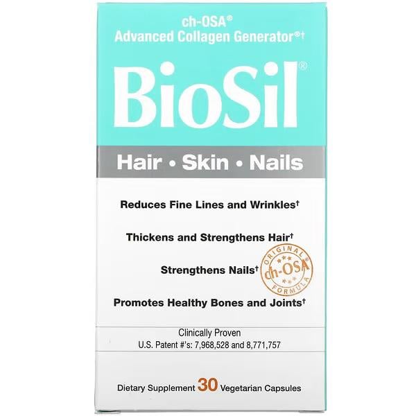 Засіб BioSil Advanced Collagen Generator для стимулювання виробництва колагену 30 капсул