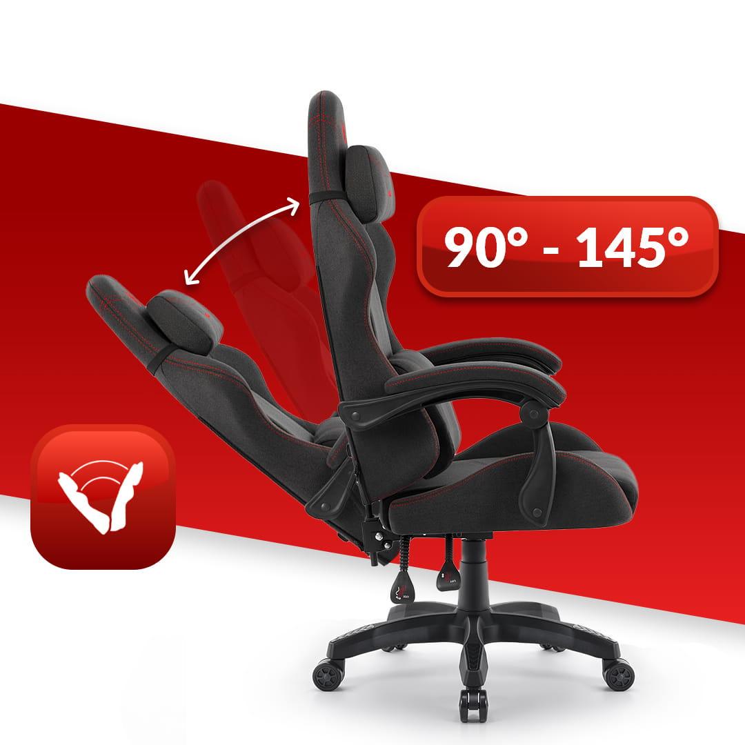 Офісне крісло Hell's HC-1014 тканина Black-Red - фото 4