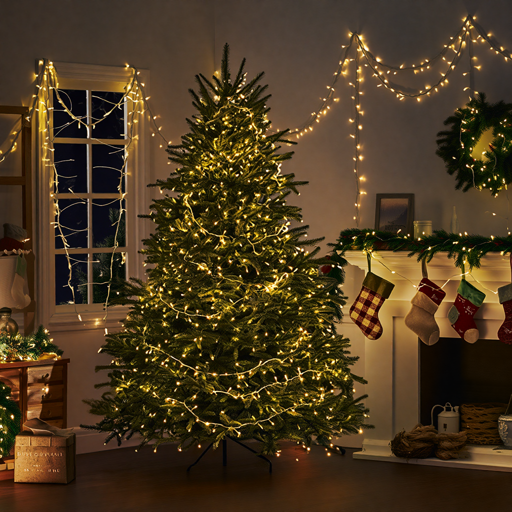 Гирлянда уличная Нить CF300L30MBY 30 м 300 LED Черный/Желтый (29912856) - фото 2