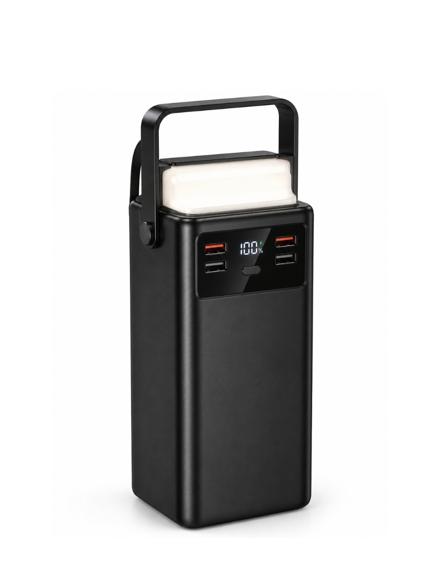 Акумулятор портативний 60000 mAh 22.5W зі швидкою зарядкою та LED-ліхтарем для смартфонів Чорний (37261159)
