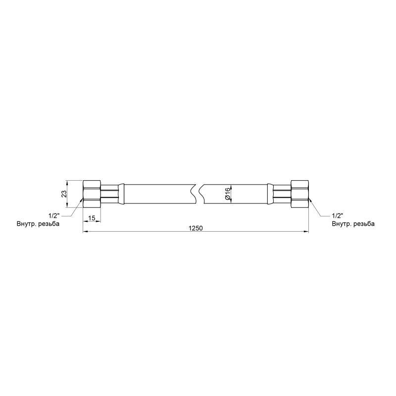 Підводка гнучка для газу SD Plus 120 см Білий (SD090G120) - фото 2