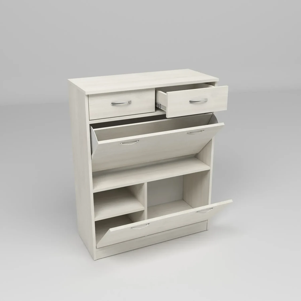 Тумба для обуви Kontinent No4 80х35х101 см Дуб Шамони Светлый (50614486) - фото 3 Тумба для обуви Kontinent No4 80х35х101 см Дуб Шамони Светлый (50614486) - фото 3