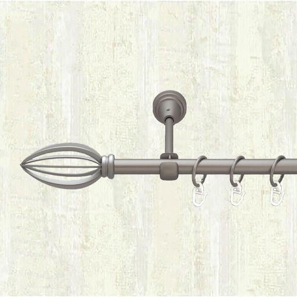 Карниз для штор Orvit Пантеон однорядный 16 мм открытый 300 см Сатин (000-6777)