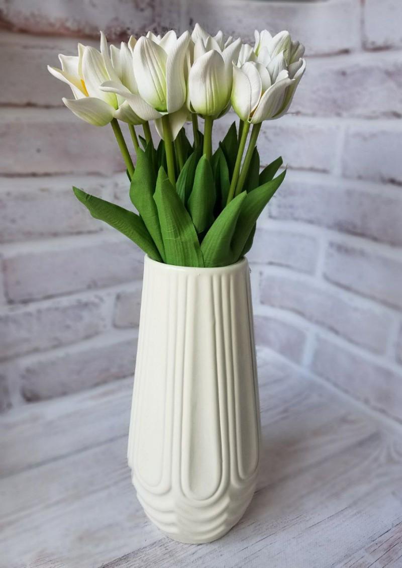 Ваза керамічна Ріо 31 см Бежевий Ваза керамічна Ріо 31 см Бежевий