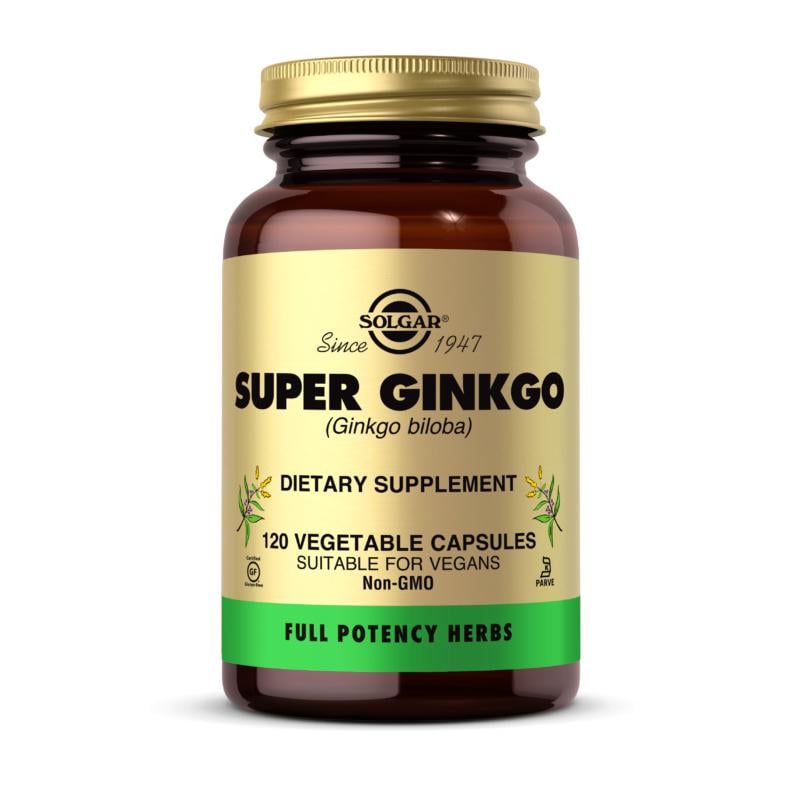 Гінкго білоба Solgar Super Ginkgo 60 мг екстракт 24% 120 вег. капс.