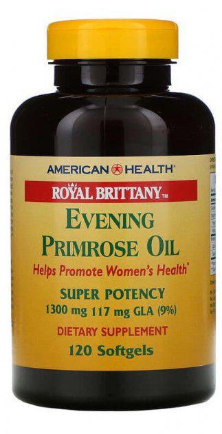 Олія примули вечірньої American Health Royal Brittany 1300 мг 120 желатинових капсул (8721601)