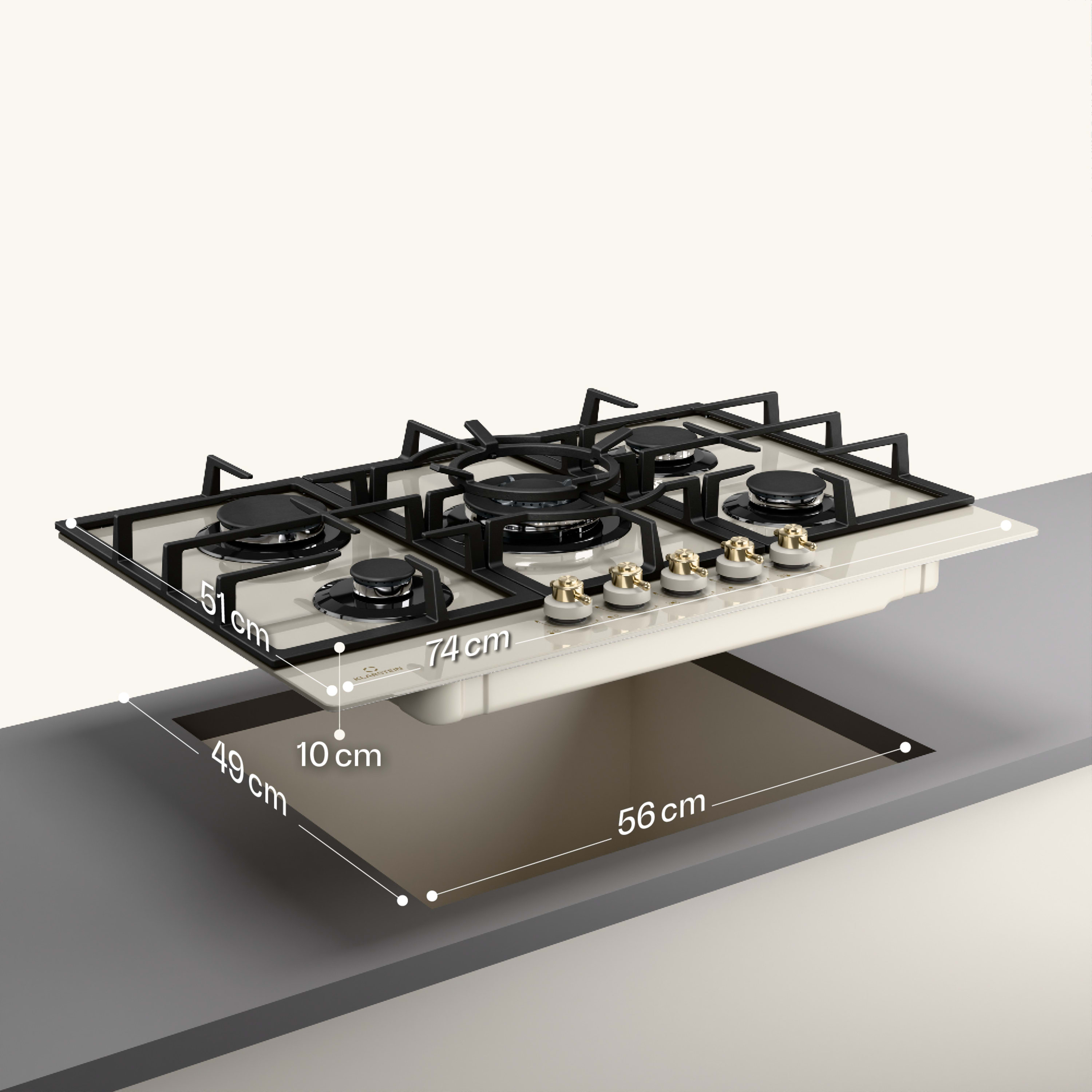 Варильна поверхня газова KLARSTEIN Victoria 5 конфорок (10038377) - фото 8 Варильна поверхня газова KLARSTEIN Victoria 5 конфорок (10038377) - фото 8
