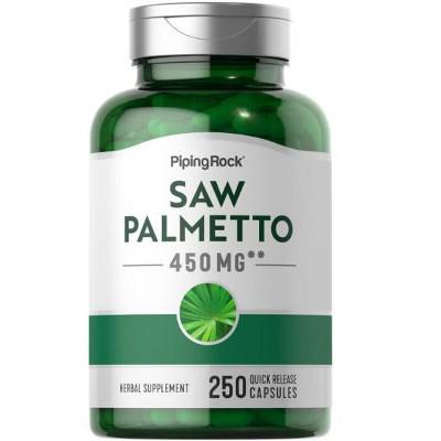 Экстракт ягод пальметто Piping Rock Saw Palmetto 450 mg 250 Quick Release Capsules