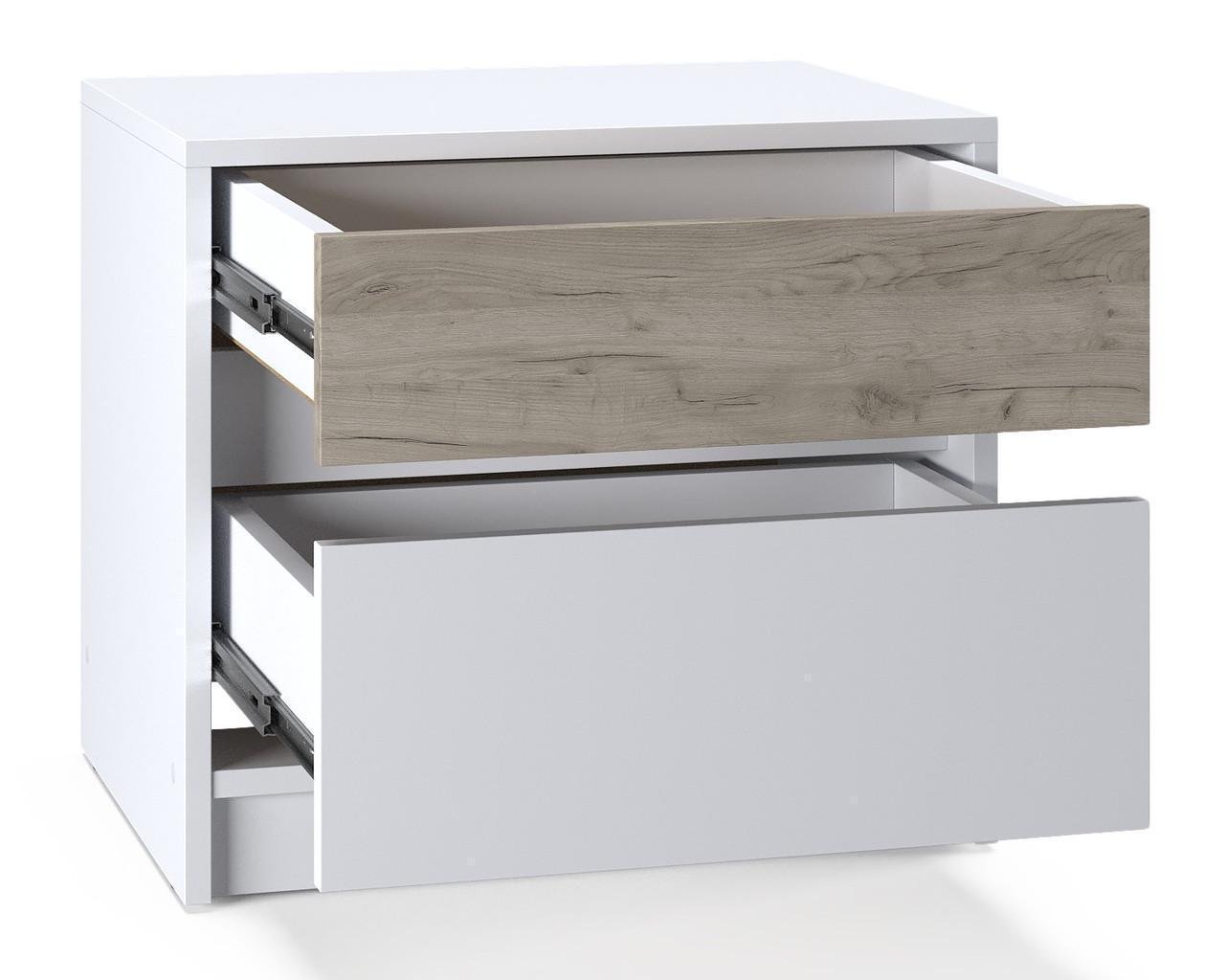 Тумба прикроватная Эверест Стайл-500 50,2х39х44,2 см Белый/Крафт белый (ЕВ20742,03)