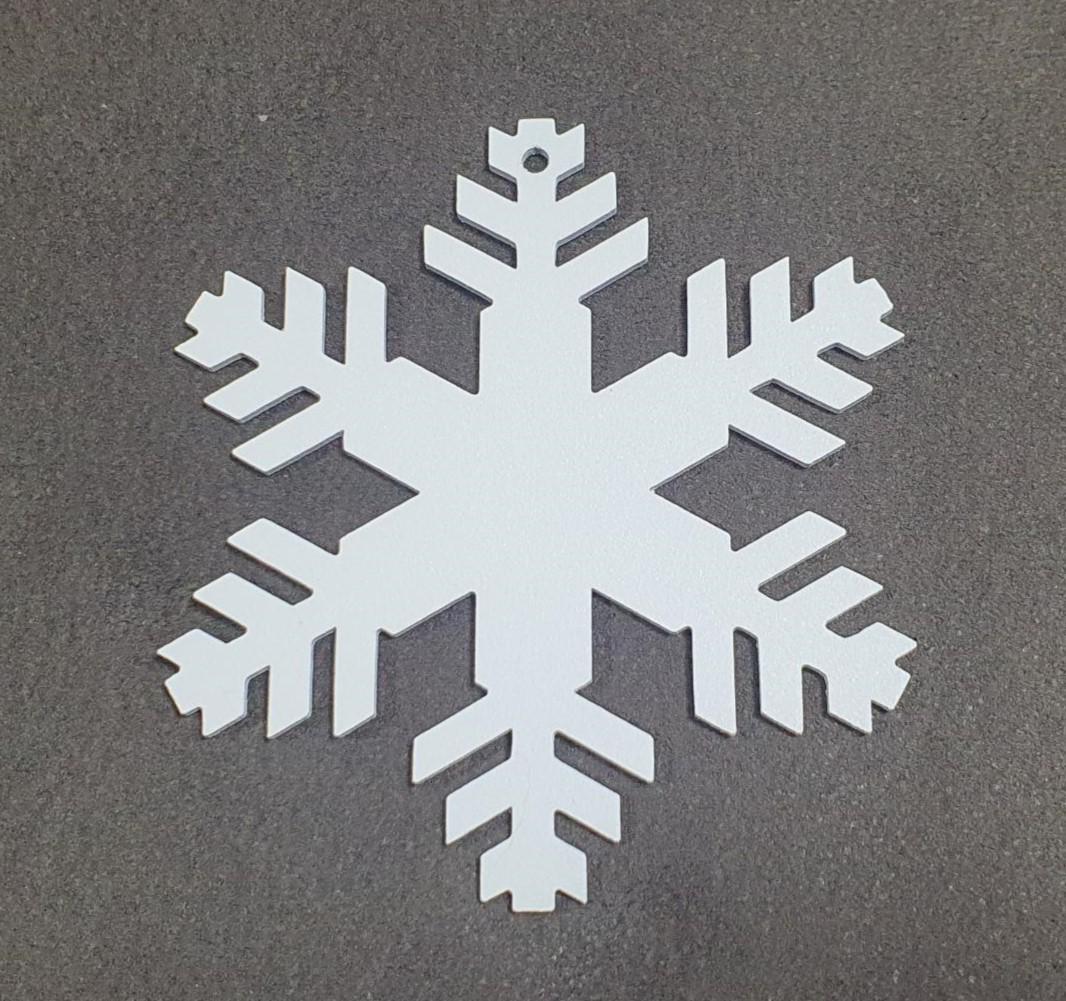 Підвіска новорічна Сніжинка алюмінієва 10 см Білий Підвіска новорічна Сніжинка алюмінієва 10 см Білий