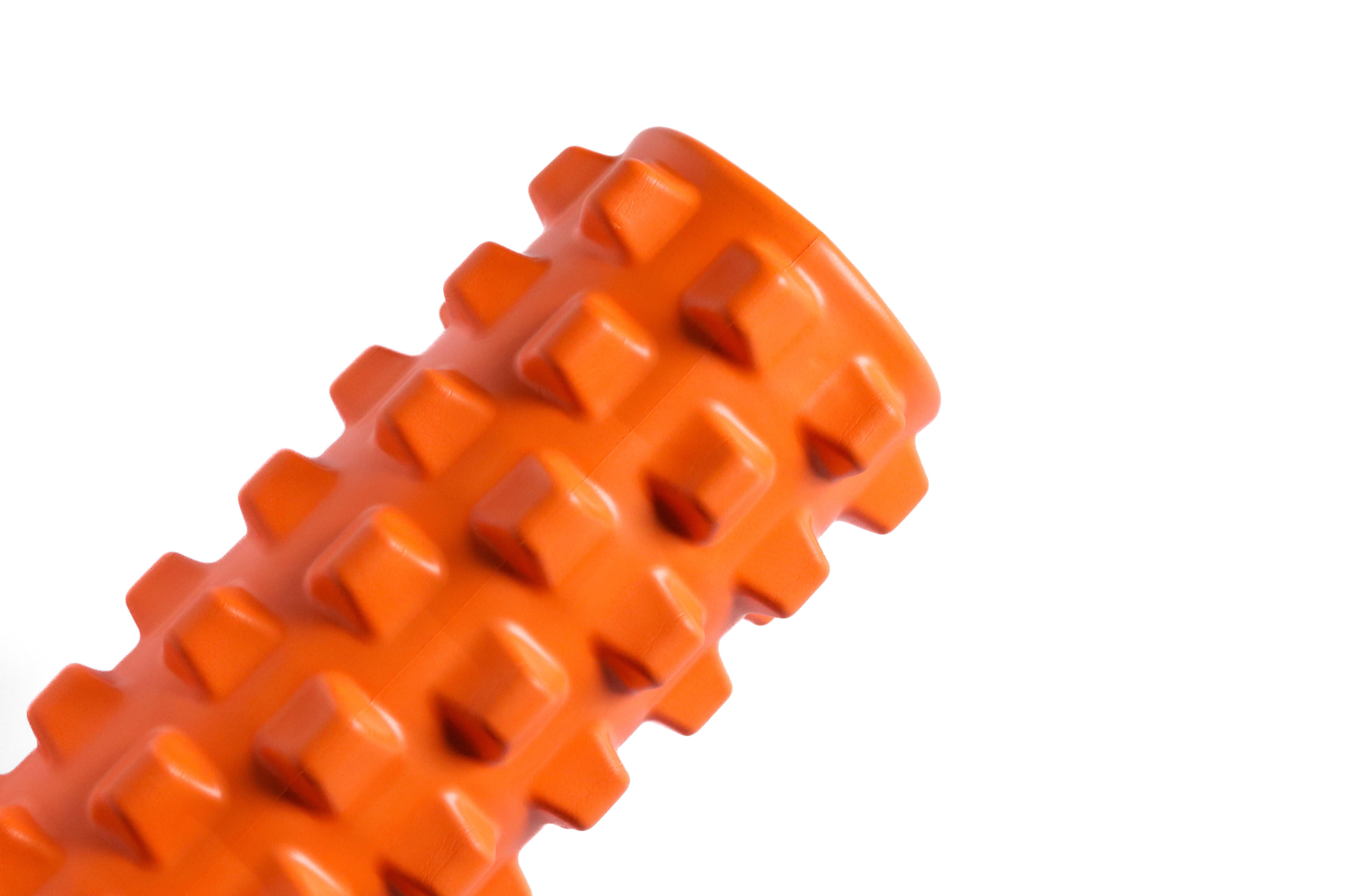 Массажный ролик шипованный мфр Foam Roller Grid 33х14 см Оранжевый (11362480) - фото 2